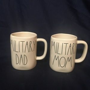 RAE DUNN Military Mom Dad mugs